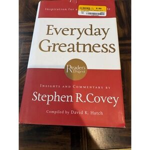 Everyday Greatness Stephen R Covey Readers Digest Hardcover 2006 Personal Growth